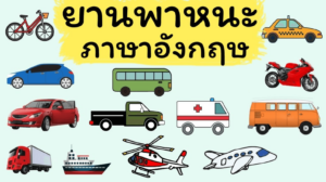 ยานพาหนะ ภาษาอังกฤษ Vehicles