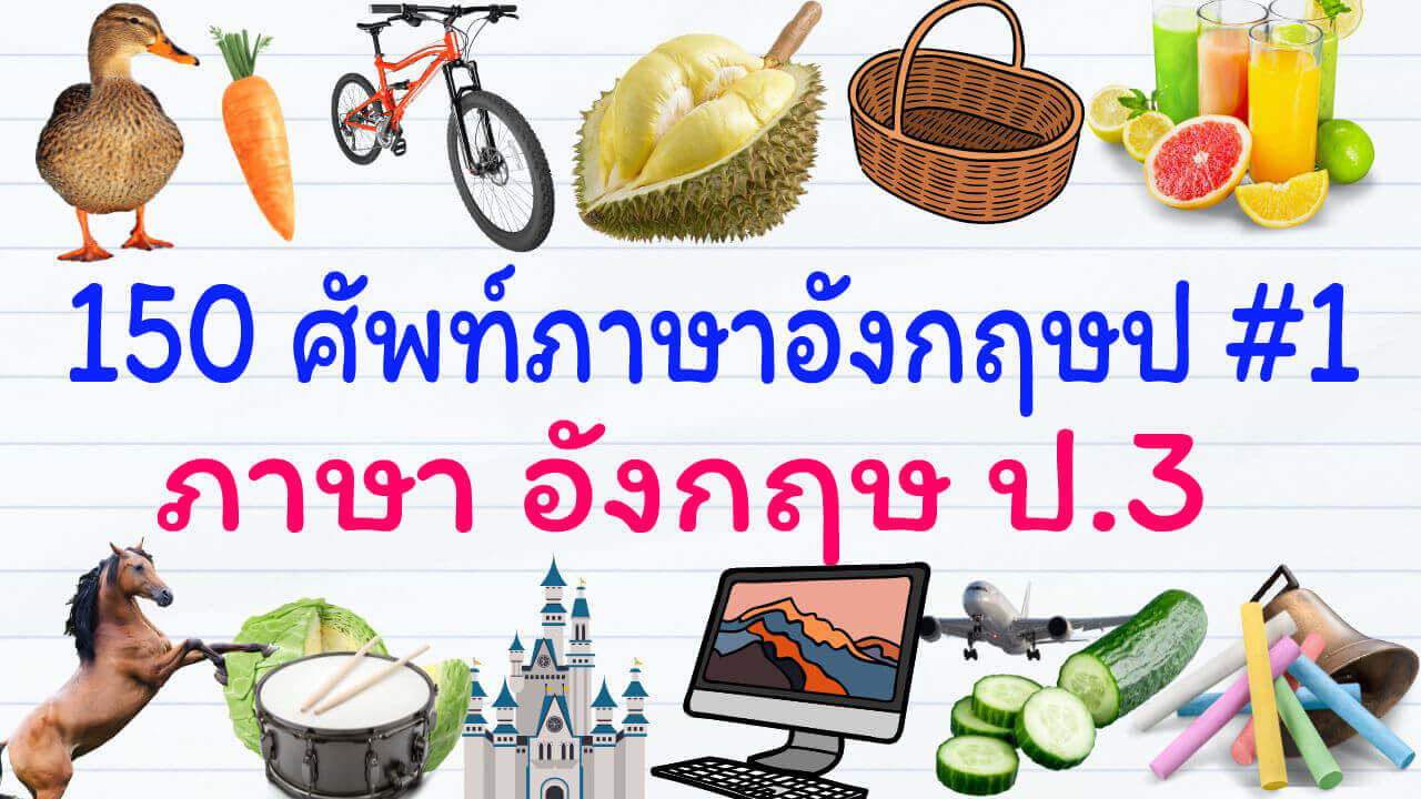 คำคำศัพท์พื้นฐานภาษาอังกฤษป.3